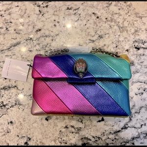 Kurt Geiger Mini Kensington Metallic Rainbow Stripe Crossbody